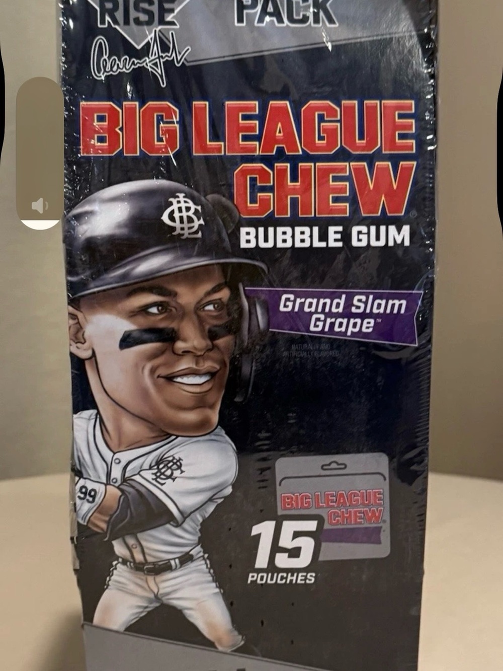 Special Edition Aaron Judge Grand Slam Grape Bubble Gum - 15 Pouches. New.